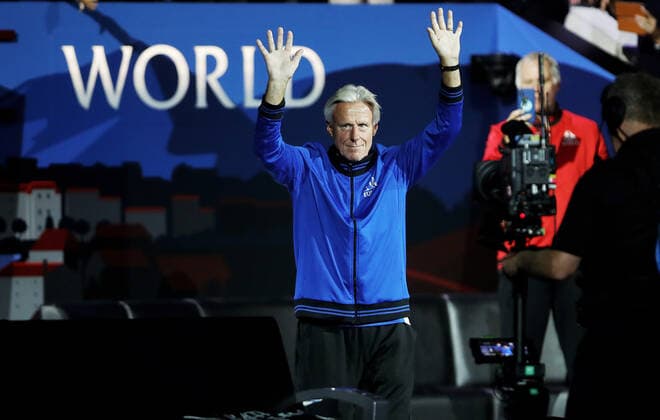 TENNIS - Laver Cup 2019 GENEVA,SWITZERLAND,20.SEP.19 - TENNIS - Laver Cup, Team Europe vs Team World. Image shows Bjoern Borg. GEPAxpictures xMatthiasxHauer