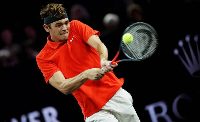 TENNIS - Laver Cup 2019 GENEVA,SWITZERLAND,20.SEP.19 - TENNIS - Laver Cup, Team Europe vs Team World. Image shows Taylor Fritz (USA). GEPAxpictures xMatthiasxHauer