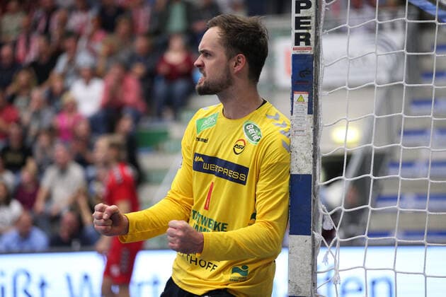 Felix Storbeck (ASV Hamm-Westfalen 1) GER, Handball, 2. Bundesliga, ASV Hamm-Westfalen gegen TV Emsdetten, 20.09.2019 Hamm Copyright: xEIBNER JanxStrohdiekx EP_JSK