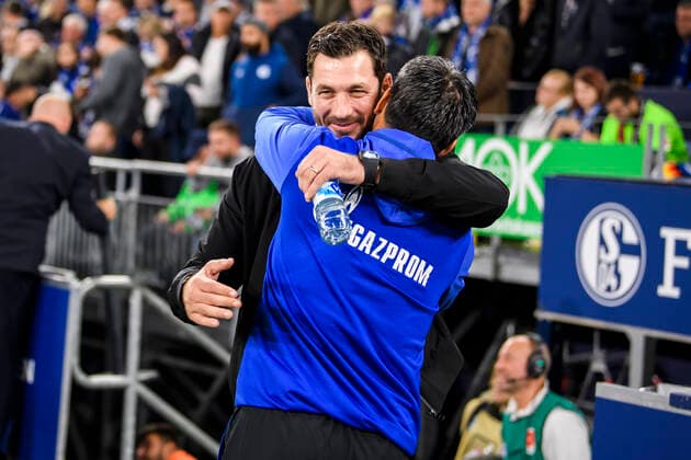 20.09.2019, xkvx, Fussball 1.Bundesliga, FC Schalke 04 - 1. FSV Mainz 05 emspor, v.l. Trainer Sandro Schwarz (1. FSV Mainz 05), Trainer David Wagner (S04 Schalke 04) (DFL DFB REGULATIONS PROHIBIT ANY USE OF PHOTOGRAPHS as IMAGE SEQUENCES and or QUASI-VIDEO) Gelsenkirchen *** 20 09 2019, xkvx, Football 1 Bundesliga, FC Schalke 04 1 FSV Mainz 05 emspor, v l Coach Sandro Schwarz 1 FSV Mainz 05 , Coach David Wagner S04 Schalke 04 DFL DFB REGULATIONS PROHIBIT ANY USE OF PHOTOGRAPHS as IMAGE SEQUENCES and or QUASI VIDEO Gelsenkirchen