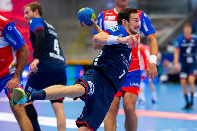 Bietigheim, Deutschland 25. August 2019: 2. BL - 19 20- SG BBM Bietigheim vs. ThSV Eisenach Dominik Claus (SG BBM Bietigheim) Bietigheim Egetrans Arena Baden-Württemberg Deutschland