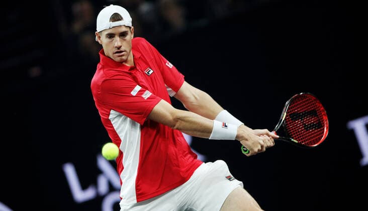 TENNIS - Laver Cup 2019 GENEVA,SWITZERLAND,21.SEP.19 - TENNIS - Laver Cup, Team Europe vs Team World. Image shows John Isner (USA). GEPAxpictures xMatthiasxHauer