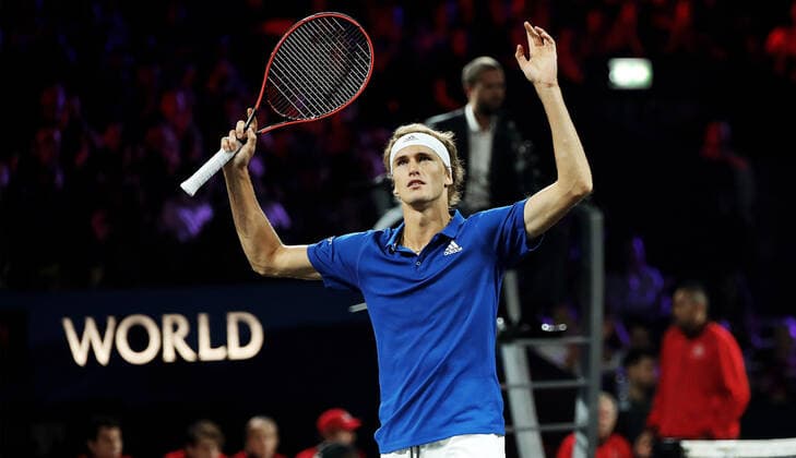 TENNIS - Laver Cup 2019 GENEVA,SWITZERLAND,21.SEP.19 - TENNIS - Laver Cup, Team Europe vs Team World. Image shows Alexander Zverev (GER). GEPAxpictures xMatthiasxHauer