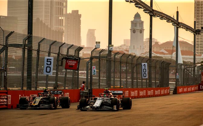 Motorsports: FIA Formula One World Championship, WM, Weltmeisterschaft 2019, Grand Prix of Singapore, 20 Kevin Magnussen (DEN, Rich Energy Haas F1 Team), 99 Antonio Giovinazzi (ITA, Alfa Romeo Racing), Singapore Singapore