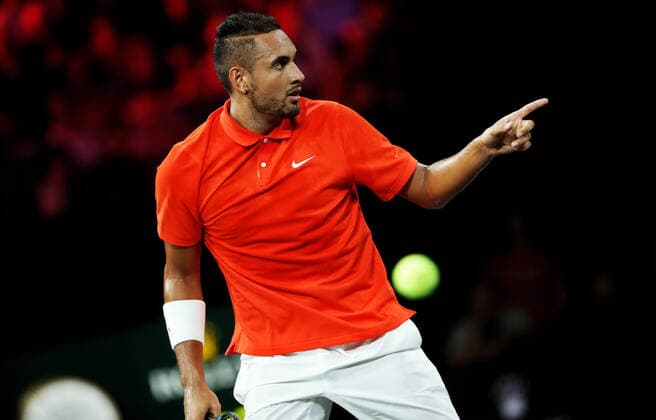 TENNIS - Laver Cup 2019 GENEVA,SWITZERLAND,21.SEP.19 - TENNIS - Laver Cup, Team Europe vs Team World. Image shows Nick Kyrgios (AUS). GEPAxpictures xMatthiasxHauer