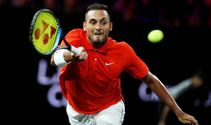TENNIS - Laver Cup 2019 GENEVA,SWITZERLAND,21.SEP.19 - TENNIS - Laver Cup, Team Europe vs Team World. Image shows Nick Kyrgios (AUS). GEPAxpictures xMatthiasxHauer