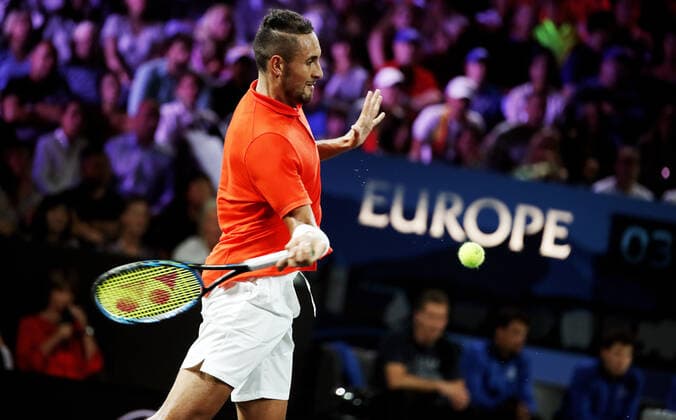 TENNIS - Laver Cup 2019 GENEVA,SWITZERLAND,21.SEP.19 - TENNIS - Laver Cup, Team Europe vs Team World. Image shows Nick Kyrgios (AUS). GEPAxpictures xMatthiasxHauer