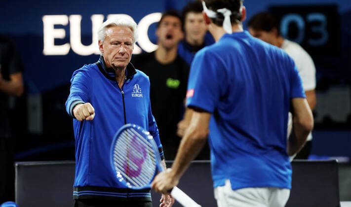 TENNIS - Laver Cup 2019 GENEVA,SWITZERLAND,21.SEP.19 - TENNIS - Laver Cup, Team Europe vs Team World. Image shows Bjoern Borg. GEPAxpictures xMatthiasxHauer