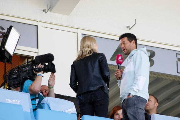 CFC vs. FC Carl-Zeiss-Jena 21.09.2019, Chemnitz, Stadion an der Gellertstrasse, Fussball, 3. Bundesliga, 9. Spieltag CFC vs. FC Carl-Zeiss-Jena Intervievpartner Michael Ballack Chemnitz Sachsen BRD