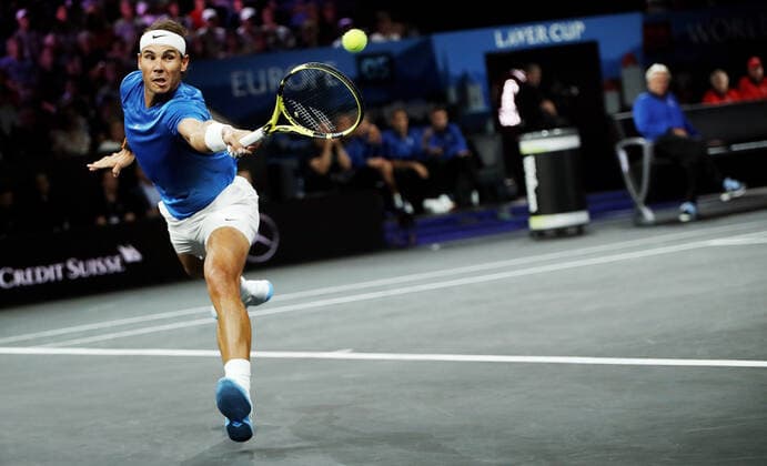 TENNIS - Laver Cup 2019 GENEVA,SWITZERLAND,21.SEP.19 - TENNIS - Laver Cup, Team Europe vs Team World. Image shows Rafael Nadal (ESP). GEPAxpictures xMatthiasxHauer