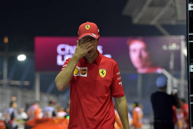 FORMULA 1 2019 SINGAPORE AIRLINES SINGAPORE GRAND PRIX 21.09.2019, Marina Bay Street Circuit, Singapore, FORMULA 1 2019 SINGAPORE AIRLINES SINGAPORE GRAND PRIX ,im Bild Poleposition für Charles Leclerc (MCO 16), Scuderia Ferrari Mission Winnow, 2.Startplatz für Lewis Hamilton (GB 44), Mercedes-AMG Petronas Motorsport, 3.Startplatz für Sebastian Vettel (GER 5), Scuderia Ferrari Mission Winnow