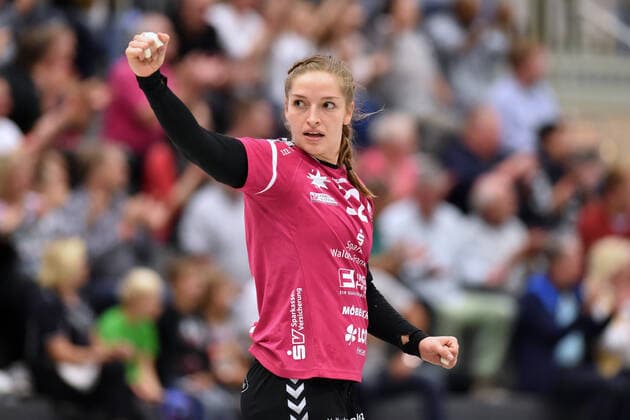 Jubel bei Marieke Blase (HSG Bad Wildungen Vipers) ,GER, HSG Bad Wildungen Vipers - HSG Blomberg-Lippe, Handball, 1. Bundesliga Frauen, 21.09.2019, GER, HSG Bad Wildungen Vipers - HSG Blomberg-Lippe, Handball, 1. Liga Frauen, 21.09.2019 Bad Wildungen Copyright: xEIBNER RolandxSippelx EP_RSL