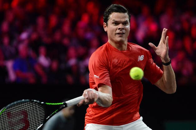 September 21, 2019, Geneva, Switzerland: MILOS RAONIC in the Laver Cup tennis event in Geneva Switzerland. Tennis 2019: Laver Cup Day 2 - ZUMAl132 20190921_zap_l132_076 Copyright: xChristopherxLevyx