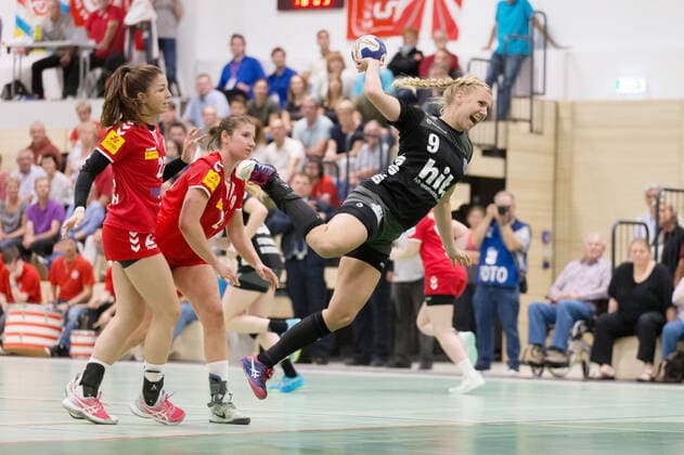 FSG Mainz 05 Budenheim - Buxtehuder SV,21.09.2019,GER,Handball, im Christina Haurum,(Buxtehuder SV, 9), Eibner-Pressefoto Ulrich Scherbaum FSG Mainz 05 Budenheim - Buxtehuder SV Mainz-Budenheim Copyright: xEibner-Pressefoto UlrichxScherbax EP_usm