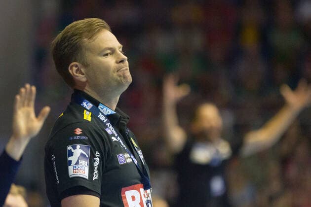 Trainer Kristjan Andresson (Loewen) im Spiel SC Magdeburg (SCM) - Rhein-Neckar Loewen (RNL), Handball Bundesliga, 22.09.19. GER, Handball, Bundesliga, SC Magdeburg gegen Rhein-Neckar Loewen Mannheim, 22.09.2019, Magdeburg Copyright: xEIBNER Eckehard_Schulzx EP_ESZ