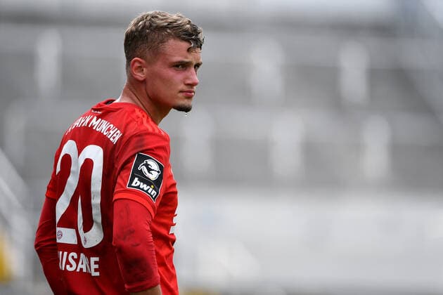 Mickael Cuisance (Bayern München, FCB, 20) Einzelbild, Aktion, Action, 22.09.2019, München (Deutschland), Fussball, 3. Liga, FC Bayern München II - FC Ingolstadt 04, DFB DFL REGULATIONS PROHIBIT ANY USE OF PHOTOGRAPHS AS IMAGE SEQUENCES AND OR QUASI-VIDEO.