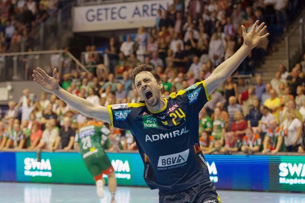 Patrick Groetzki (Loewen) im Spiel SC Magdeburg (SCM) - Rhein-Neckar Loewen (RNL), Handball Bundesliga, 22.09.19. GER, Handball, Bundesliga, SC Magdeburg gegen Rhein-Neckar Loewen Mannheim, 22.09.2019, Magdeburg Copyright: xEIBNER Eckehard_Schulzx EP_ESZ