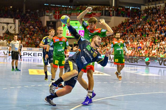 LIQUI MOLY Handball-Bundesliga 2019 2020 22.09.2019 SC Magdeburg - Rhein-Neckar-Löwen GETEC-Arena Magdeburg Jannik Kohlbacher (RNL, 80), 22.09.2019, Magdeburg (Deutschland), Handball, Bundesliga, Rhein-Neckar Löwen - SC Magdeburg