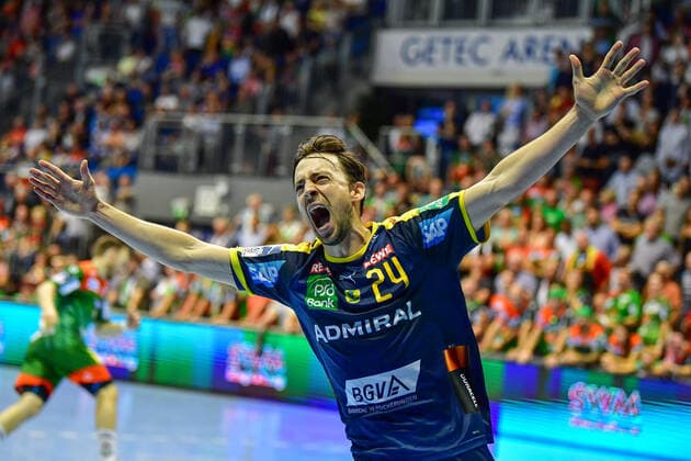 LIQUI MOLY Handball-Bundesliga 2019 2020 22.09.2019 SC Magdeburg - Rhein-Neckar-Löwen GETEC-Arena Magdeburg Patrick Groetzki (RNL, 24) erzielt das vorentscheidende Tor zum 28:31., 22.09.2019, Magdeburg (Deutschland), Handball, Bundesliga, Rhein-Neckar Löwen - SC Magdeburg