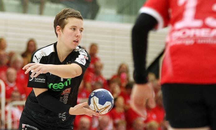 Handball 1. Bundesliga Damen THC - Borussia Dortmund 22.09.2019, Erfurt, Riethsporthalle, Handball 1.Bundesliga Damen, Saison 2019 2020, Thüringer Handballclub, THC - Borussia Dortmund im Bild Alina Grijseels (Dortmund)