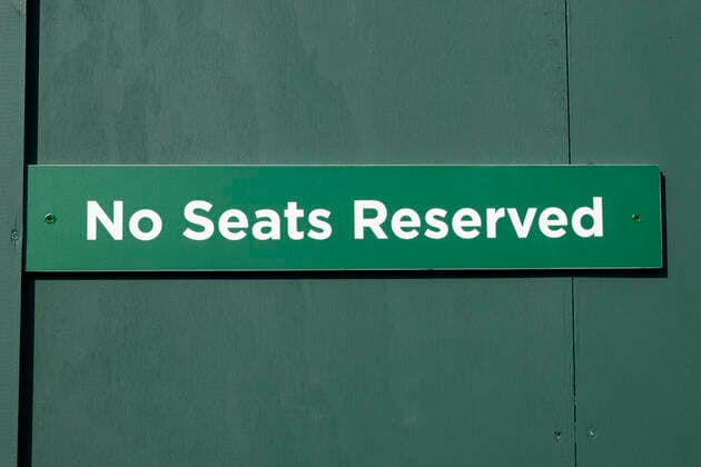 Wimbledon , No Seats Reserved Schild , Nahaufnahme,Detail, Copyright: xJuergenxHasenkopfx