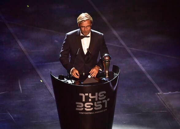 Sport Bilder des Tages FIFA Welttrainer Jürgen Klopp FIFA Mens Best Coach at the FIFA Best Football Awards 2019 Wahl Gala ceremony at Teatro La Scala, Milan. Picture date: 23rd September 2019. credit-JonathanxMoscrop Sportimage EDITORIAL USE ONLY. No use with unauthorised audio, video, data, fixture lists, club league logos or live services. Online in-match use limited to 120 images, no video emulation. No use in betting, games or single club league player publications. SPI-0222-0023