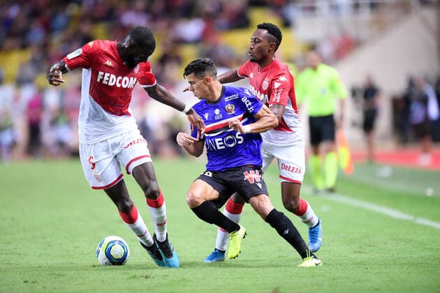 20 YOUCEF ATAL (NICE) - 11 GELSON MARTINS (MONA) FOOTBALL : Monaco vs Nice - Ligue 1 Conforama - 24 09 2019 FEP Panoramic 