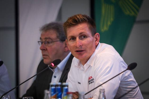 DEU, Deutschland, Nordrhein-Westfalen, Münster, 25.09.2019: Pressekonferenz, Sparkassen Münsterland Giro; Andre Greipel, Team Arkea-Samsic