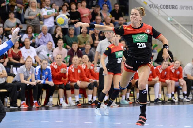 Emily Boelk (Deutschland, Thueringer HC) beim Wurf ,GER, Deutschland - Weisrussland, Belarus Handball, Laenderspiel Frauen, Woman Qualifiers EHF EURO 2020, 25.09.2019, ,GER, Deutschland - Weisrussland Handball, Laenderspiel Frauen, 25.09.2019 Coburg Copyright: xEIBNER RolandxSippelx EP_RSL