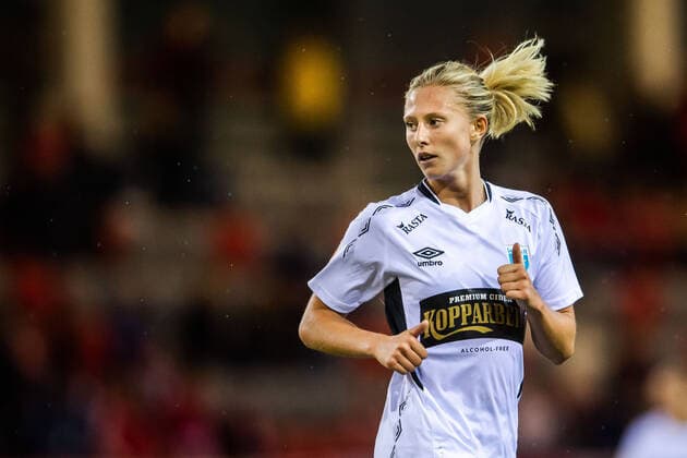 190925 Rebecka Blomqvist of Göteborg during the second round of 32 Champions League match between Bayern Munich and Kopparbergs Göteborg on September 25, 2019 in Munich. Photo: Mathias Bergeld BILDBYRAN Cop 200 bbeng foootball fotboll soccer women?s champions league women?s champions league 2019 kopparbergs göteborg kopparbergs göteborg round of 32 sextondelsfinal 1 16-delsfinal bayern munich bayern münchen dam women Copyright: MATHIASxBERGELD BB190925MB030