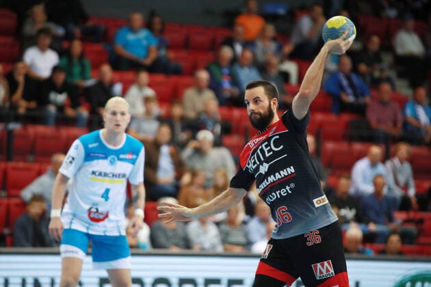Florian von Gruchalla (HC Erlangen) TVB 1898 Stuttgart - HC Erlangen, DHB Pokal, 1 8 Finale am 25. 09. 2019 Stuttgart Copyright: xEIBNER Benjamin_Laux EP_BLU