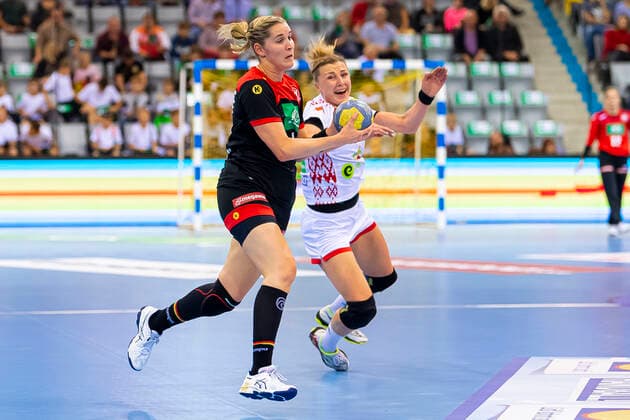 Coburg, Deutschland 25. September 2019: EHF Frauen EM Qualifikation - Deutschland vs. Weißrussland Marlene Zapf (Deutschland Metzingen) Coburg HUK-Coburg Arena Bayern Deutschland