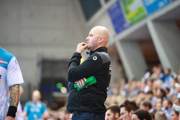 Trainer Adalsteinn Eyjolfsson (HC Erlangen) TVB 1898 Stuttgart - HC Erlangen, DHB Pokal, 1 8 Finale am 25. 09. 2019 Stuttgart Copyright: xEIBNER Benjamin_Laux EP_BLU
