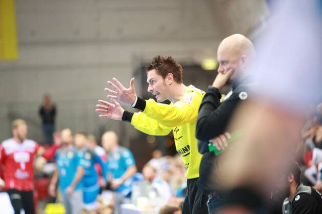 Torwart Christian Lichtlein (HC Erlangen) TVB 1898 Stuttgart - HC Erlangen, DHB Pokal, 1 8 Finale am 25. 09. 2019 Stuttgart Copyright: xEIBNER Benjamin_Laux EP_BLU