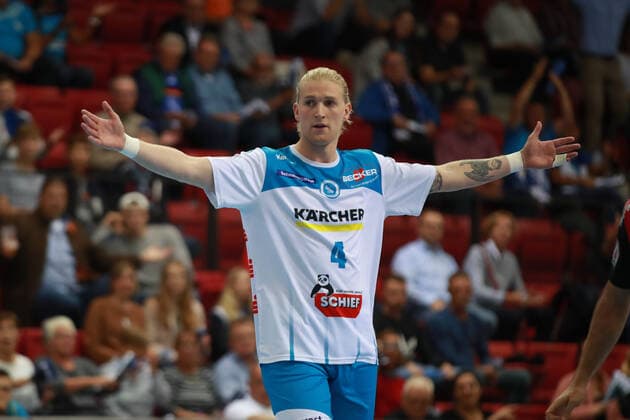Elvar Asgeirsson (TVB 1898 Stuttgart) TVB 1898 Stuttgart - HC Erlangen, DHB Pokal, 1 8 Finale am 25. 09. 2019 Stuttgart Copyright: xEIBNER Benjamin_Laux EP_BLU