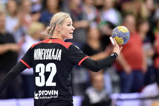 Shenia Evgenija Minevskaja (Deutschland, Brest Bretagne) ,GER, Deutschland - Weisrussland, Belarus Handball, Laenderspiel Frauen, Woman Qualifiers EHF EURO 2020, 25.09.2019, ,GER, Deutschland - Weisrussland Handball, Laenderspiel Frauen, 25.09.2019 Coburg Copyright: xEIBNER RolandxSippelx EP_RSL