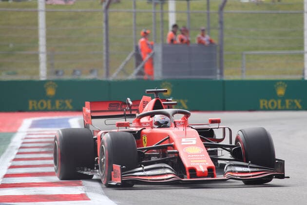 Photo4 LaPresse 27 09 2019 Sochi, Russia Grand Prix Formula One Russia 2019 In the pic: free Practice 1, Sebastian Vettel (GER) Scuderia Ferrari SF90  Copyright: xPhoto4 LaPressex