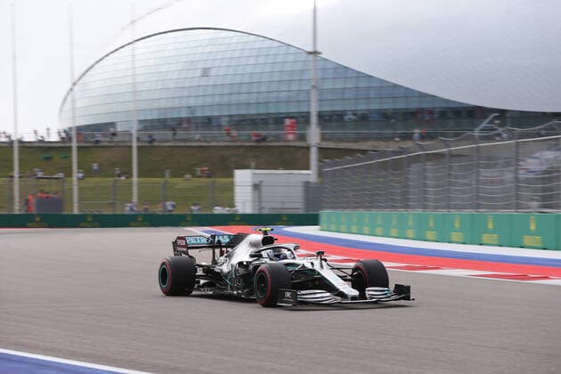 Photo4 LaPresse 27 09 2019 Sochi, Russia Grand Prix Formula One Russia 2019 In the pic: free Practice 1, Valtteri Bottas (FIN) Mercedes AMG F1 W10 EQ Power  Copyright: xPhoto4 LaPressex