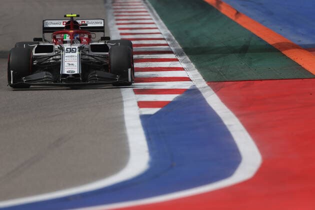 Photo4 LaPresse 28 09 2019 Sochi, Russia Grand Prix Formula One Russia 2019 In the pic: Free practice 3, Antonio Giovinazzi (ITA) Alfa Romeo Racing C38  Copyright: xPhoto4 LaPressex