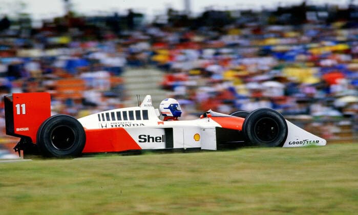 Formel 1 Großer Preis von Deutschland auf dem Hockenheimring 1993 Alain Prost in seinem Formel 1 Rennwagen Hockenheim Deutschland *** Formula 1 Grand Prix of Germany at the Hockenheimring 1993 Alain Prost in his Formula 1 racing car Hockenheim Germany