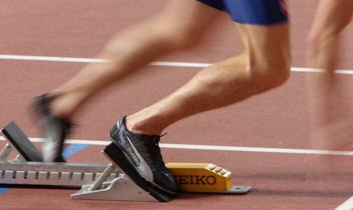Sport Themen der Woche KW39 Sport Bilder des Tages ATHLETICS - IAAF WC 2019 DOHA,QATAR,28.SEP.19 - ATHLETICS - IAAF World Championships 2019, 400m hurdles, men. Image shows a feature Karsten Warholm (NOR). GEPAxpictures xMarioxKneisl