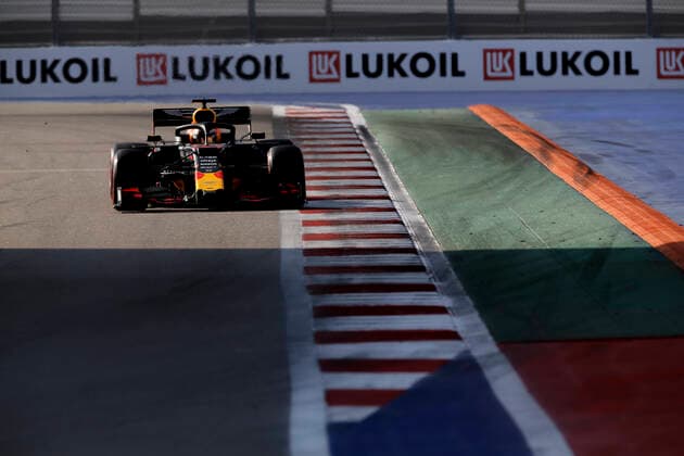 Motorsports: FIA Formula One World Championship, WM, Weltmeisterschaft 2019, Grand Prix of Russia, 33 Max Verstappen (NLD, Aston Martin Red Bull Racing), Sochi Russia