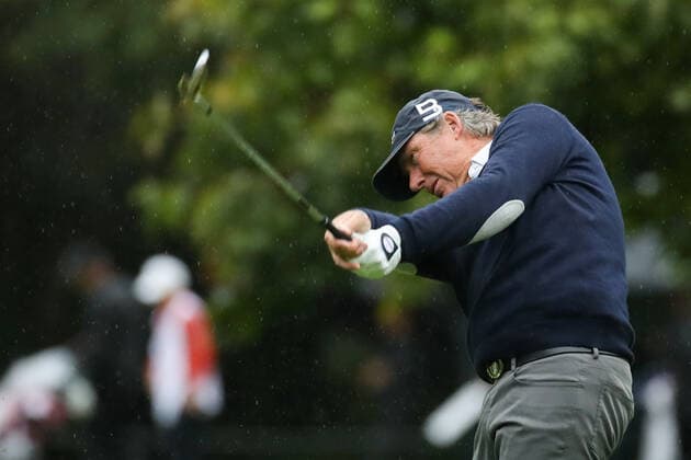 GOLF - Austrian Senior Open FROHNLEITEN,AUSTRIA,28.SEP.19 - GOLF - Staysure Tour, Murhof Legends - Austrian Senior Open, GC Murhof. Image shows Barry Lane (ENG). GEPAxpictures xChristianxWalgram
