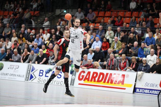 Patrick Weber (TuS Ferndorf 42) GER, Handball, 2. Bundesliga, TuS N-Luebbecke gegen TuS Ferndorf, 28.09.2019 Luebbecke Copyright: xEIBNER JanxStrohdiekx EP_JSK