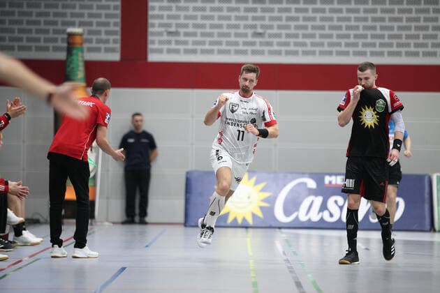 Lucas Schneider (TuS Ferndorf 11) GER, Handball, 2. Bundesliga, TuS N-Luebbecke gegen TuS Ferndorf, 28.09.2019 Luebbecke Copyright: xEIBNER JanxStrohdiekx EP_JSK