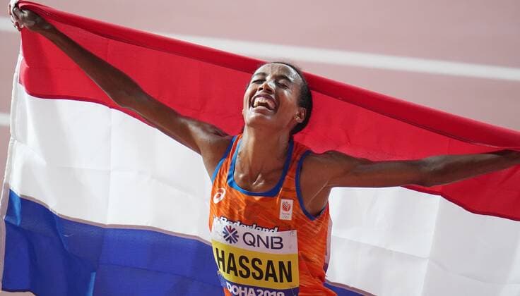 Bilder des Jahres 2019, Sport 09 September Sport Themen der Woche KW39 Sport Bilder des Tages Sifan Hassan (NED) wins the 10.000 meter for women during IAAF World Athletics Championships 2019 on September 28, 2019 in Khaliff Internartional Stadium in Doha, Quatar. NOxTHIRDxPARTYxSALES.  (113267523)
