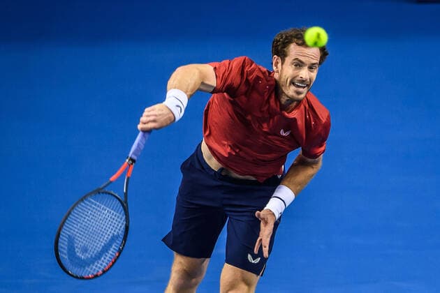 Andy Murray lost to Alex De Minaur at second round of Men s Single 2019 ATP, Tennis Herren Zhuhai Open, Andy Murray of England gets the ball against Alex De Minaur of Australia at the second round of Men s Single at the Huajin Securities Zhuhai Chaimpionships 2019 in Zhuhai city, south China s Guangdong province, 26 September 2019.....Andy Murray lost to Alex De Minaur 1-2 at the second round of Men s Single at the Huajin Securities Zhuhai Chaimpionships 2019 in Zhuhai city, south China s Guangdong province, 26 September 2019. (Photo by Zhong Zhengbin - Imaginechina Sipa USA) NO ARCHIVING, EDITORIAL USE ONLY, NO USE IN BOOKS WITHOUT CONSENT Zhuhai Guangdong China  Copyright: xImaginechinax 20190929001423030943