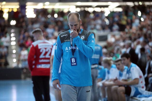 Frisch Auf Göppingen - TVB 1898 Stuttgart Deutschland, Göppingen, 29.09.2019, Handball, Liqui Moly HBL Bundesliga, Saison 2019 2020, Frisch Auf Göppingen - TVB 1898 Stuttgart: Jürgen Schweikardt (Trainer TVB 1898 Stuttgart).