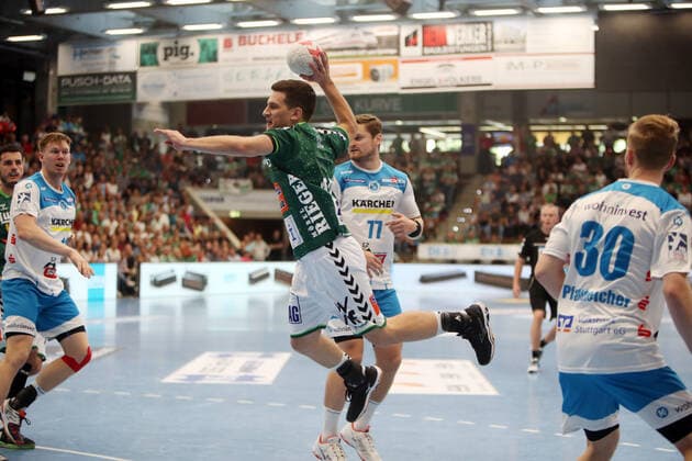 Frisch Auf Göppingen - TVB 1898 Stuttgart Deutschland, Göppingen, 29.09.2019, Handball, Liqui Moly HBL Bundesliga, Saison 2019 2020, Frisch Auf Göppingen - TVB 1898 Stuttgart: Josip Peric (Frisch Auf Göppingen).
