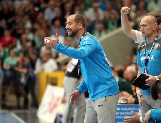 Frisch Auf Göppingen - TVB 1898 Stuttgart Deutschland, Göppingen, 29.09.2019, Handball, Liqui Moly HBL Bundesliga, Saison 2019 2020, Frisch Auf Göppingen - TVB 1898 Stuttgart: Jürgen Schweikardt (Trainer TVB 1898 Stuttgart).